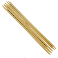 Спицы "Gamma" бамбуковые прямые, диаметр 5 мм, 5 шт артикул 2604b.