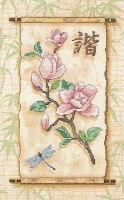 Набор для вышивания крестом Dimensions "Японская роза", 25 см х 41 см артикул 2637b.