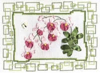 Набор для вышивания "Розовая орхидея", 26 см х 20 см артикул 2661b.