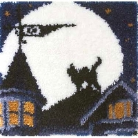 Набор для вышивания в ковровой технике "Прогулка по крышам", 42 см х 42 см артикул 2685b.